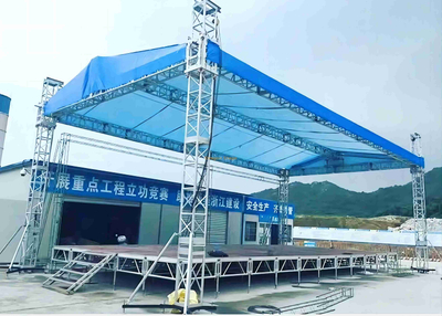 Toit en treillis portable en aluminium carré pour concert en plein air 8x5x6m