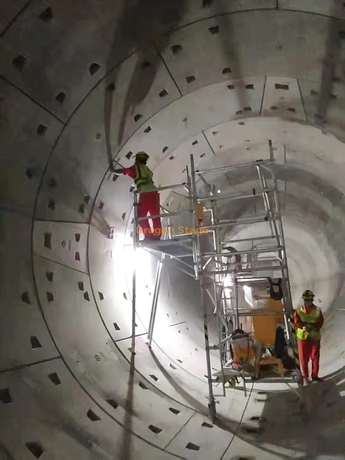 Échafaudage mobile double largeur à déplacement rapide en aluminium pour concessionnaire