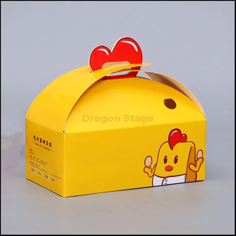 Commerce de gros de poulet rôti de restaurant imprimé personnalisé Fast Food Packaging Boîte de papier de frites françaises frites