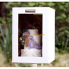 Gros conceptions de faveur de mariage rose cylindre rond emballage carré pour 10 12 "pouces de hauteur boîte de papier de gâteau au fromage avec fenêtre transparente