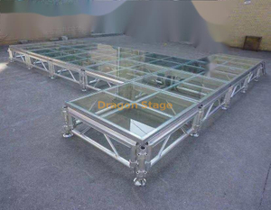 Structure en verre en aluminium portative d'étape pour épouser 19.52x4.88m 0.6-1m de haut