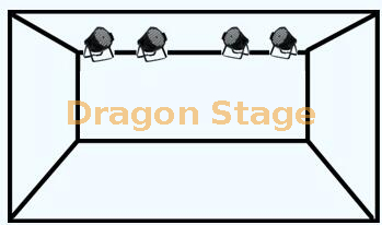 Plan d'équipement d'éclairage pour salle de danse (10-25 m&sup2;)