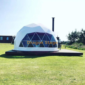 Tente dôme de suite d'hôtel Glamping Resort à cadre en acier avec toilettes et salle de bains