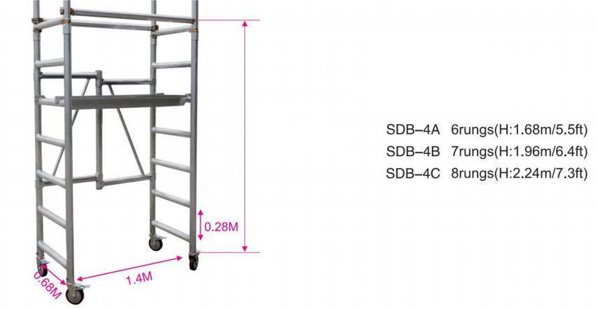 données d\'échafaudage pliable