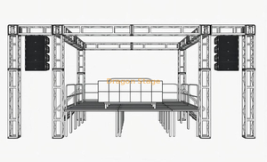 Cabine en aluminium portable DJ Truss 4x4x4m