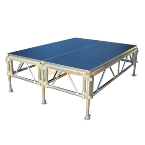 Scène portative en aluminium 16x6m pour événement de concert mobile avec 2 escaliers