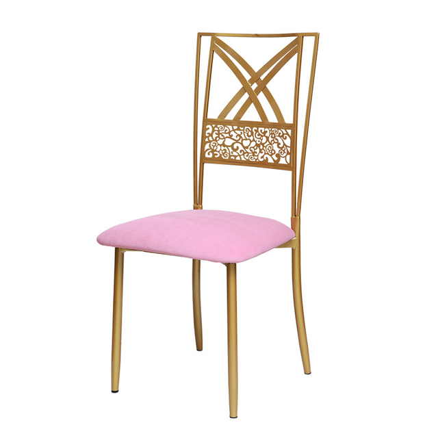 Fourniture directe du fabricant de chaise en bambou à dossier en filet pour hôtel de mariage en plein air, nouvelle chaise de banquet de barre en acier, fourniture directe de chaise de restaurant occidental