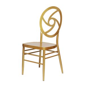 Vente en gros de nouvelles chaises à dossier rond en métal, chaises en bambou à dossier rond pour mariage en plein air, banquets d'hôtel, chaises de salle à manger de mariage, cheveux raides