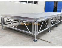Plate-forme portative 12x10m de scène de contreplaqué antidérapant d'événement avec 2 escaliers