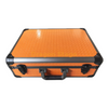 Flight-case en aluminium pour outils Orange Party avec mousse personnalisée dans le couvercle