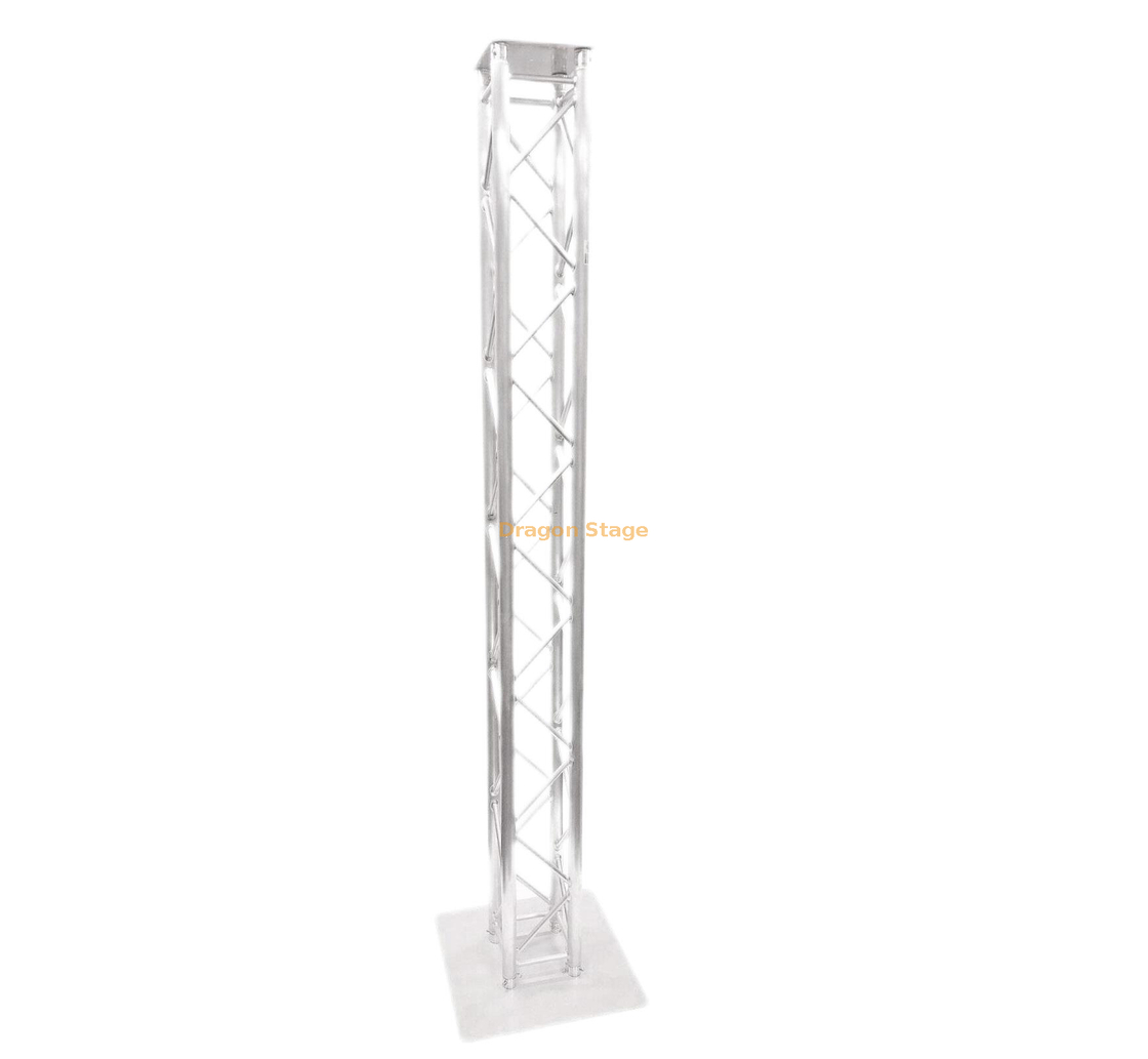 Totem en treillis de 290 mm 9,84 pieds (3 m) avec plaque supérieure 400 x 400 mm et plaque de base 500 x 500 mm