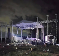 Éclairage de haut-parleur en aluminium Toit de toit en aluminium Stage 8x6x8m