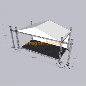 Système de fermes de toit de 15 x 8 x 8 m avec deux ailes en ligne de 2 m (hauteur 8 m, ferme à broche en aluminium)