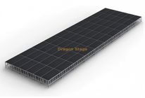 Système de scène mobile réglable en aluminium de 20 x 6 m (hauteur de 0,4 m à 2 m)