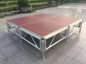 Petit étape de l'église portable en aluminium extérieur à vendre 8 x 8 pieds 0,6-1m de haut 2 escaliers