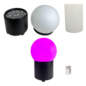 Éclairage LED DMX sans fil IP65 alimenté par batterie | Lampe de lavage 9 × 12 W RGBWA + UV