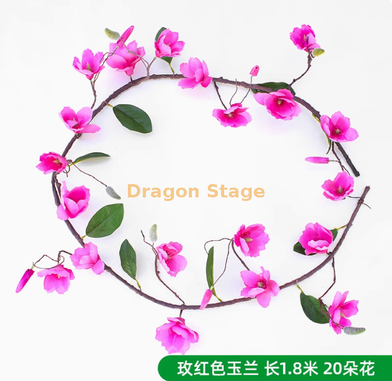 玫红色玉兰花藤 （1 条）