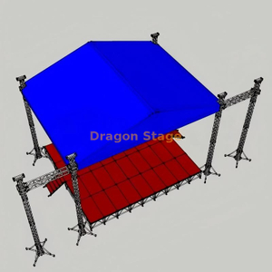 Système de fermes de scène en aluminium pour toit en pente professionnel 13x10x9m (hauteur 9m) avec ailes PA de 3m