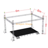 Silver Square Aluminium Concert en aluminium Sound Truss 6x6x4m