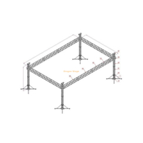 Ferme de scène portative en aluminium personnalisée 60x50x33 pieds