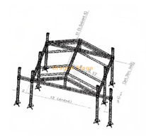 Système extérieur en aluminium de botte d'étape de concert de 12x12x8m avec des ailes de 2m PA