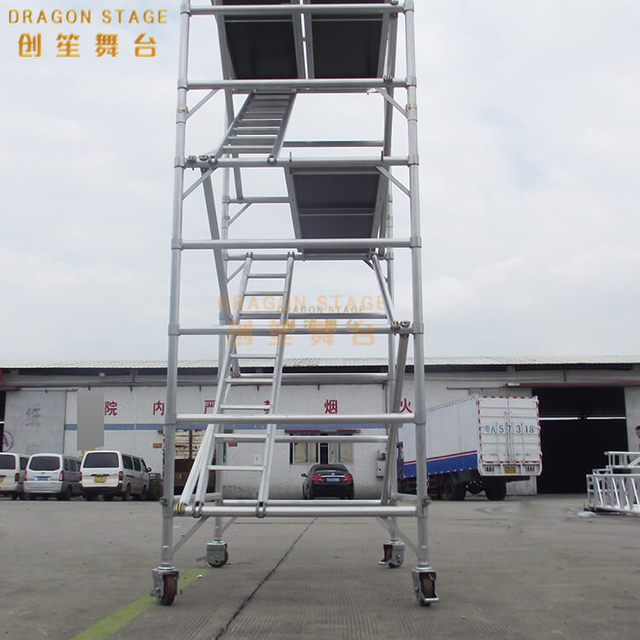 Aluminium d'échafaudage mobile portable 6082 populaire pour les constructeurs