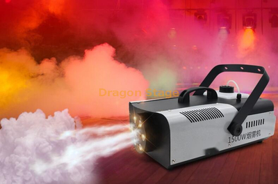 Meilleure machine à brouillard commerciale 1500W 1000W pour mariage pulvérisation continue LED télécommande fil contrôle température constante LED Machine à brouillard coloré