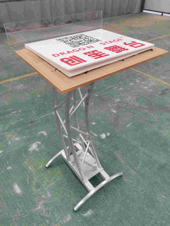 Pupitre de chaire d&#39;église portable en aluminium de tribune de podium de discours d&#39;église en aluminium