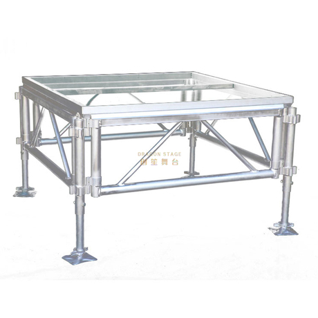 Scène de pont en aluminium et acrylique portable, hauteur 5x6m: 0.4-0.8m