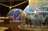 Tente de dôme géodésique de maison de glamping d'igloo d'hôtel de jardin transparent de 6m