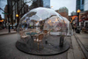 Tente à auvent à dôme géodésique transparent domos de luxe