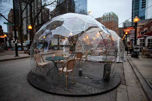 Tente à auvent à dôme géodésique transparent domos de luxe