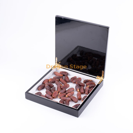 KSA riyadh saison 10 pièces noir ramadan boîte à gâteaux kraft portable cadeau ramadan boîte 30 tiroirs dates boîte en bois