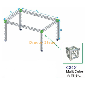 Treillis de grille d'entrée en aluminium pour événement 10x10x10 pieds (3x3x3m)