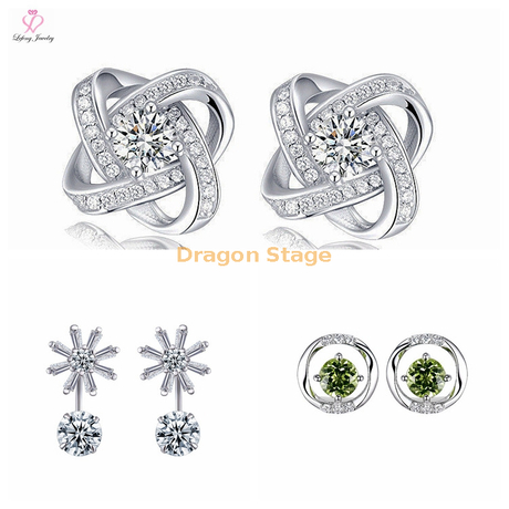 Boucle d'oreille en argent sterling 925 avec bijoux en péridot de Thaïlande