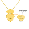 Collier pendentif personnalisé en plaqué or avec médaillon en forme de cœur