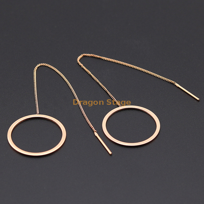Boucles d'oreilles de vente de modèle coréen de bijoux fins de jeunes filles d'acier inoxydable