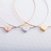 bijoux en acier inoxydable pour femmes lettre gravée personnalisée bracelet manchette en forme de coeur réglable bracelet jonc