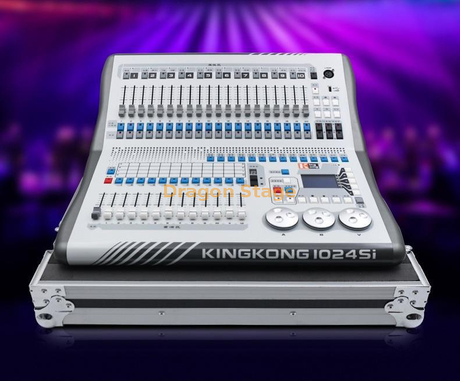 King Kong 1024SI Console son et lumière gradation synchrone spectacle de lumière de scène console chinoise complète enseignement vidéo King Kong 1024SI Console - Flightcase
