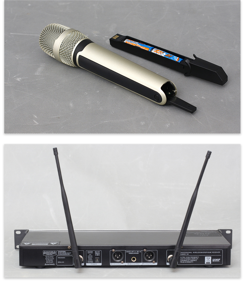 Skm9000 microphone de performance de scène professionnel chantant KTV karaoké un à deux microphone sans fil détail à la maison (1)