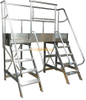 Échelles pliantes d'assemblage de passerelle d'étape de machine industrielle plate-forme d'escaliers échelle en aluminium de 3 étapes à vendre
