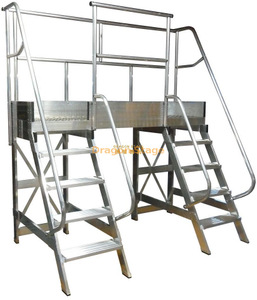 Échelles pliantes d'assemblage de passerelle d'étape de machine industrielle plate-forme d'escaliers échelle en aluminium de 3 étapes à vendre