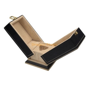NOUVELLE boîte-cadeau de parfum faite sur commande de luxe de conception chaude empaquetant la boîte en cuir en bois avec la serrure d'or