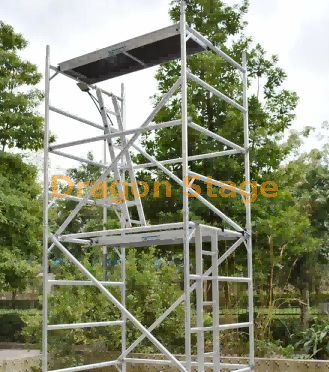 Échafaudage en aluminium de 3,37 m avec blocs d'échelle suspendus