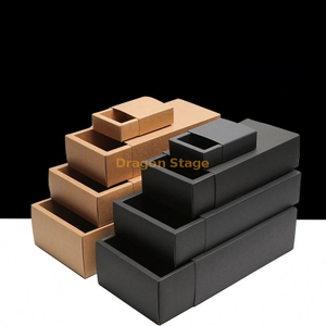 Usine de boîte en bois personnalisée en gros blanc brun bijoux cadeau carton Kraft boîtes en papier
