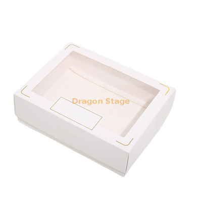 Boîtes à gâteaux transparentes en papier de collation blanc en gros boîtes à gâteaux transparentes boîtes d'emballage de pâtisserie