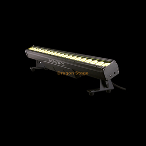 Washer-BAR Light W-20 20 Lampe de lave-glace sans ombre, avec perception uniforme de la lumière, une rare haute puissance, objectif d'angle en option, givreur et couvercle en PMMA, Barndoor