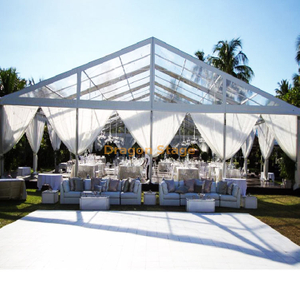 Tente extérieure de chapiteau de mariage de toit transparent de tente d'événement de structure en aluminium 