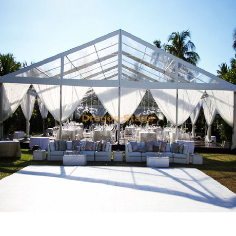 Tente de chapiteau de mariage de toit transparent de tente extérieure d'événement de structure en aluminium 