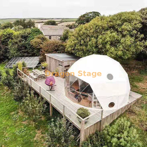 Tente blanche imperméable de dôme de famille de luxe de Glamping d'hôtel de partie